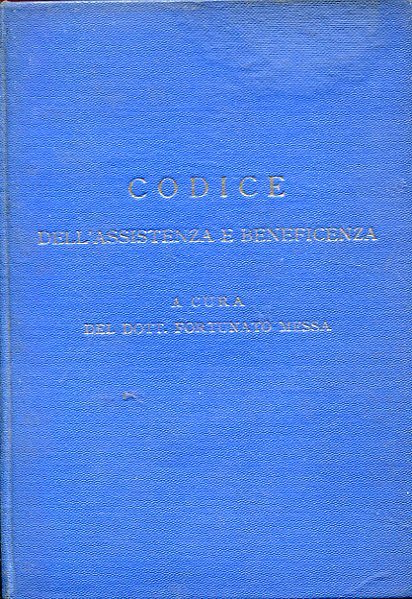 Codice dell'assistenza e beneficienza - copertina