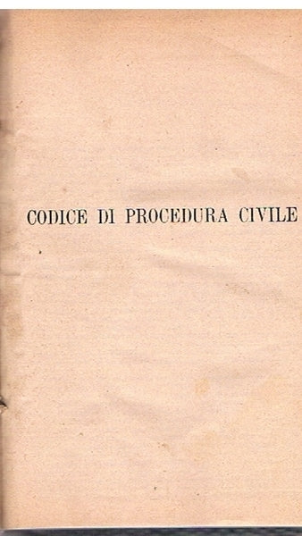 CODICE DI PROCEDURA CIVILE - copertina