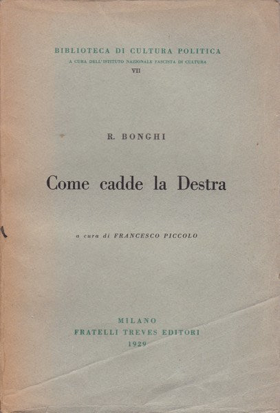 Come cadde la Destra - copertina