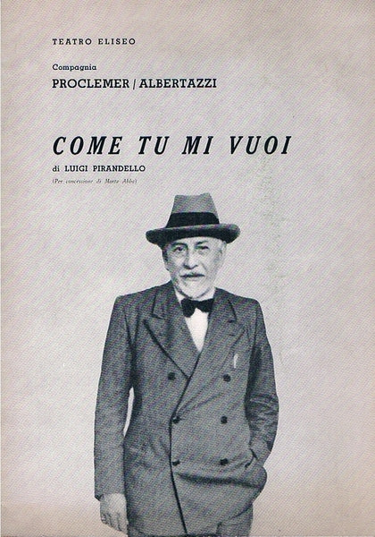 COME TU MI VUOI - copertina
