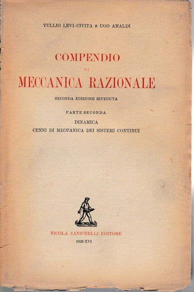 Compendio di meccanica razionale. Parte seconda - copertina
