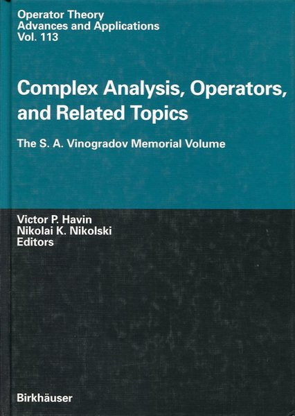 Complex Analysis, Operators and Related Topics - copertina