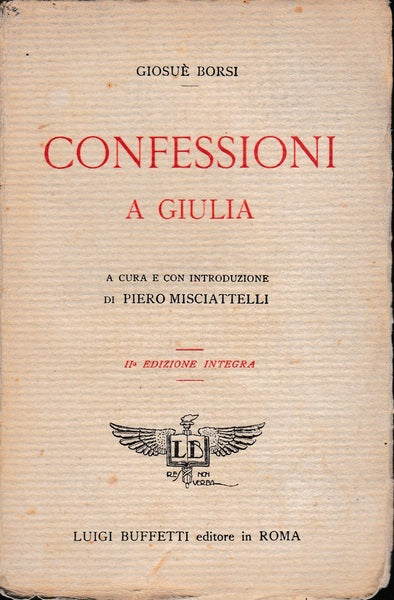 Confessioni A Giulia - copertina