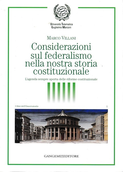 Considerazioni sul federalismo nella nostra storia costituzionale - copertina