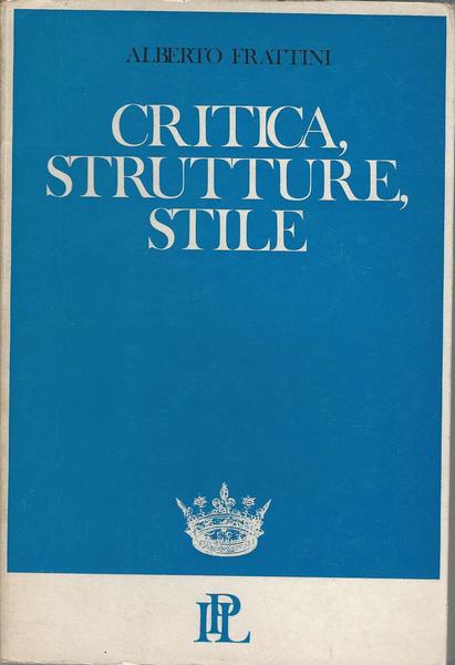 CRITICA, STRUTTURE, STILE - copertina