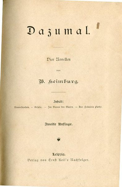 Dazumal - Vier novellen - copertina