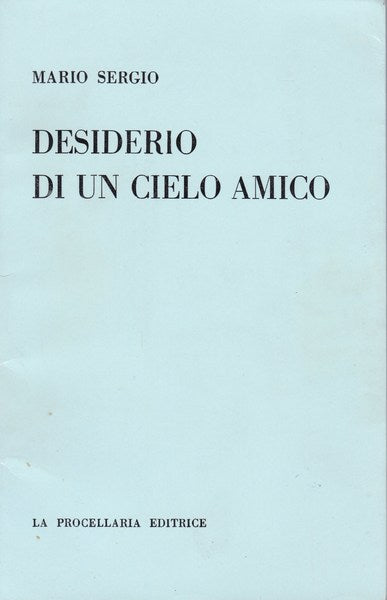 Desiderio di un cielo amico - copertina