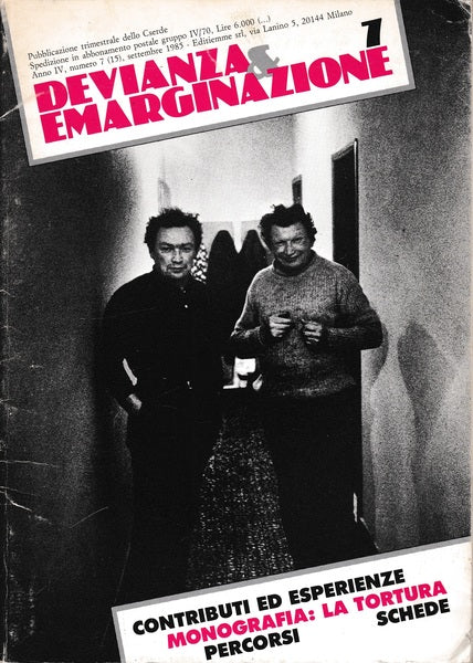 Devianza & emarginazione. 7 - La tortura - copertina