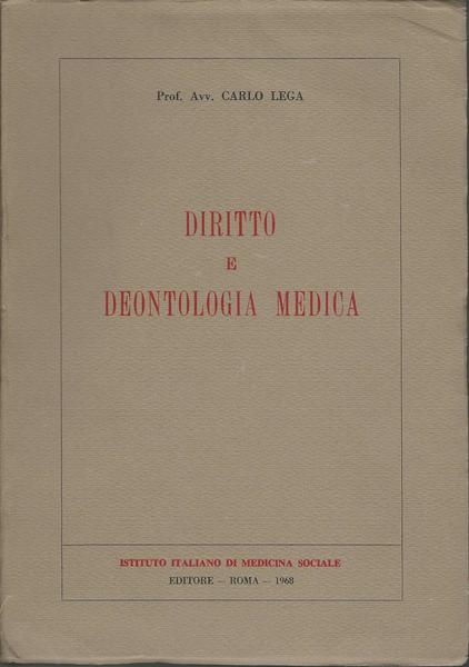 DIRITTO E DEONTOLOGIA MEDICA - copertina