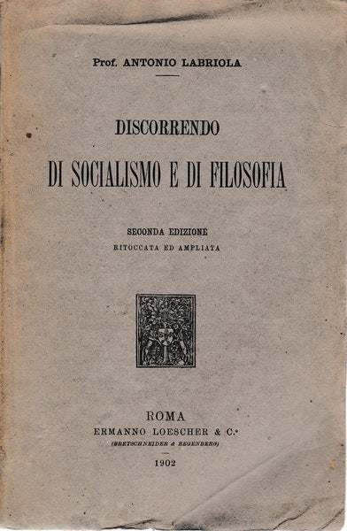 Discorrendo di socialismo e di filosofia - copertina