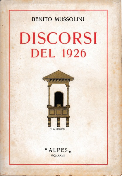Discorsi del 1926 - copertina