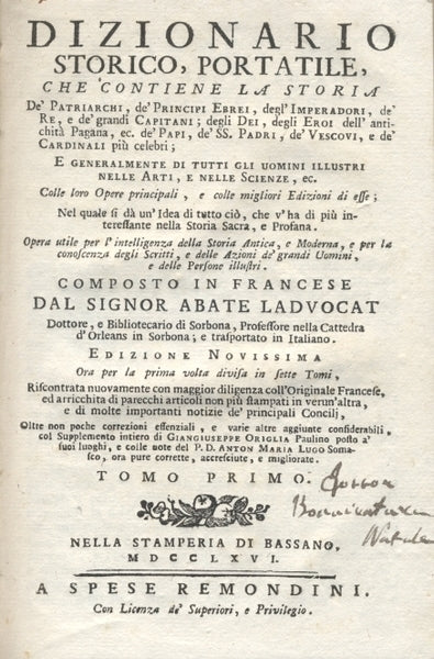 DIZIONARIO STORICO, PORTATILE VOLUMI 1-7 - copertina