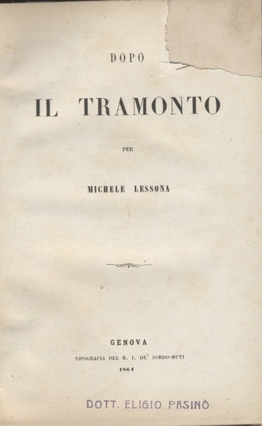 DOPO IL TRAMONTO - copertina