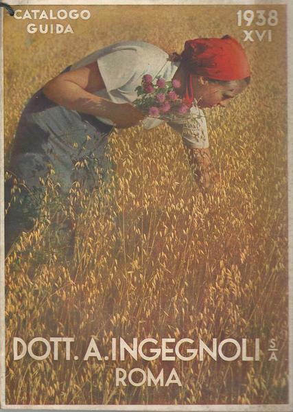 DOTT. A. INGEGNOLI ROMA. CATALOGO-GUIDA 1938 - copertina