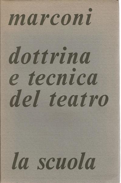DOTTRINA E TECNICA DEL TEATRO - copertina