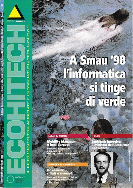ECOHITECH: a SMAU '98 l'informatica si tinge di verde. Rivista. Anno I n.1 1998 - copertina