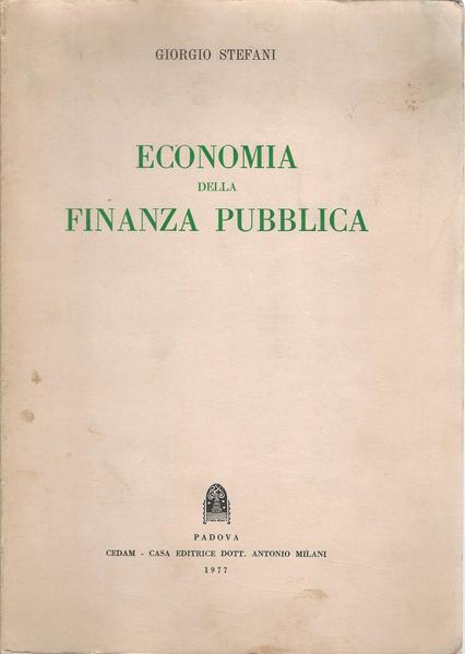 ECONOMIA DELLA FINANZA PUBBLICA - copertina
