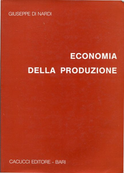 Economia della produzione - copertina