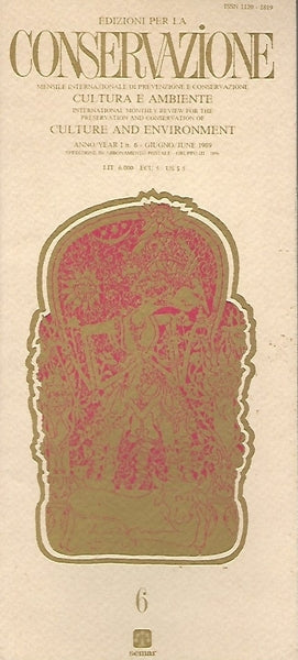 EDIZIONI PER LA CONSERVAZIONE. ANNO I N.6 - copertina
