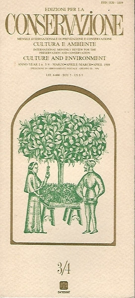 EDIZIONI PER LA CONSERVAZIONE. ANNO I N.3/4 - copertina