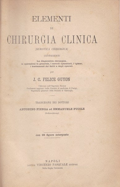Elementi di chirurgia clinica (semiotica chiururgica) - copertina