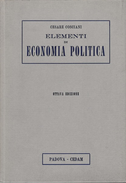 Elementi di economia politica - copertina