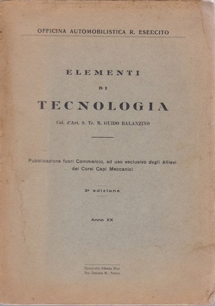 Elementi di tecnologia - copertina