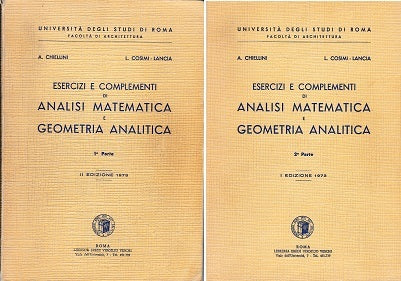 Esercizi e complementi di analisi matematica e geometria analitica. Iª-IIª parte - copertina