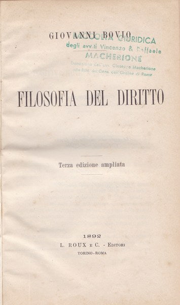 Filosofia del Diritto - copertina