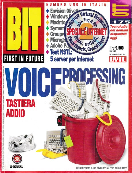 BIT FIRST IN FUTURE. Rivista. Anno 18 n.175. Ottobre 1995. - copertina