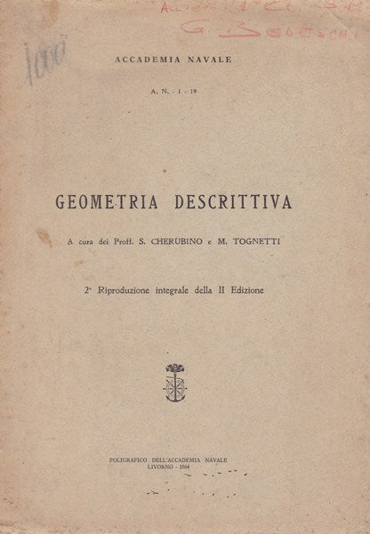 Geometria descrittiva - copertina