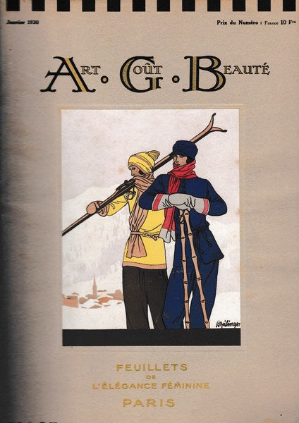 Art. Goùt. Beautè. Feuillets de l'élégance fèminine.10° anno N°113. Janvier 1930 - copertina
