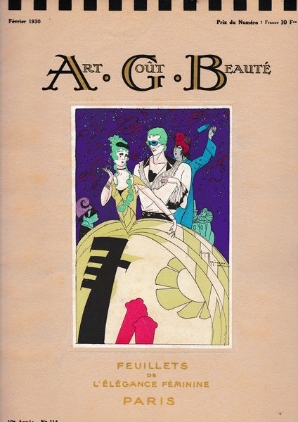 Art. Goùt. Beautè. Feuillets de l'élégance fèminine.10° anno N°114. Février 1930 - copertina