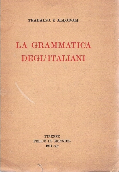 LA GRAMMATICA DEGL'ITALIANI - copertina