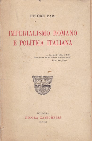 Imperialismo Romano e politica italiana - copertina