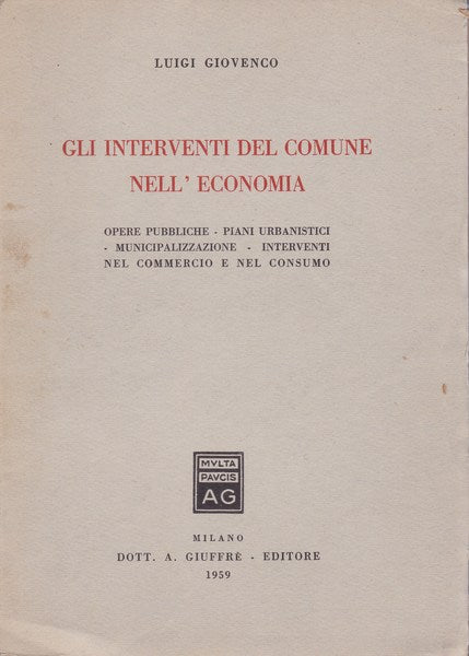 Gli interventi del Comune nell'economia - copertina