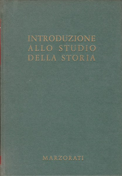 Introduzione allo studio della storia - copertina