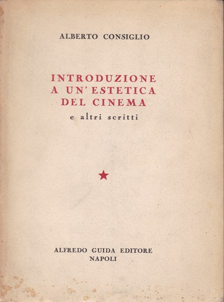 Introduzione a un'estetica del cinema e altri scritti - copertina