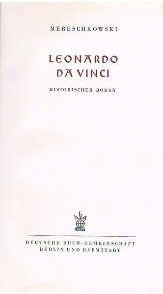 LEONARDO DA VINCI. HISTORICHER ROMAN - copertina