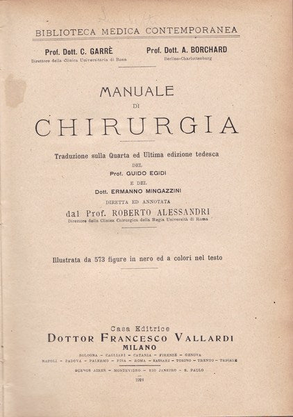 Manuale di chirurgia - copertina