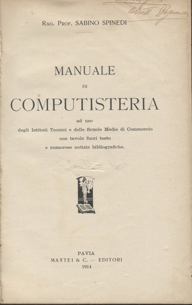 MANUALE DI COMPUTISTERIA - copertina