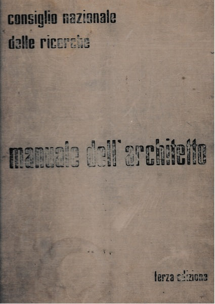 Manuale dell'architetto - copertina