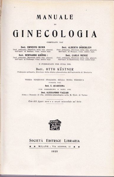 Manuale di ginecologia - copertina