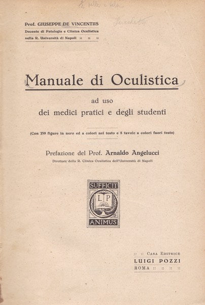 Manuale di oculistica - copertina