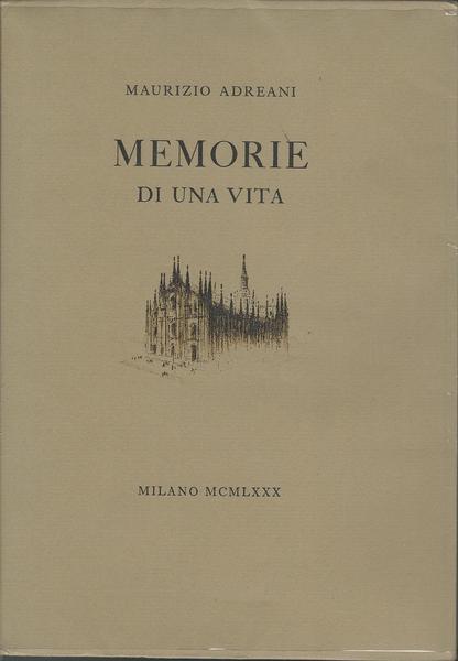 MEMORIE DI UNA VITA - copertina