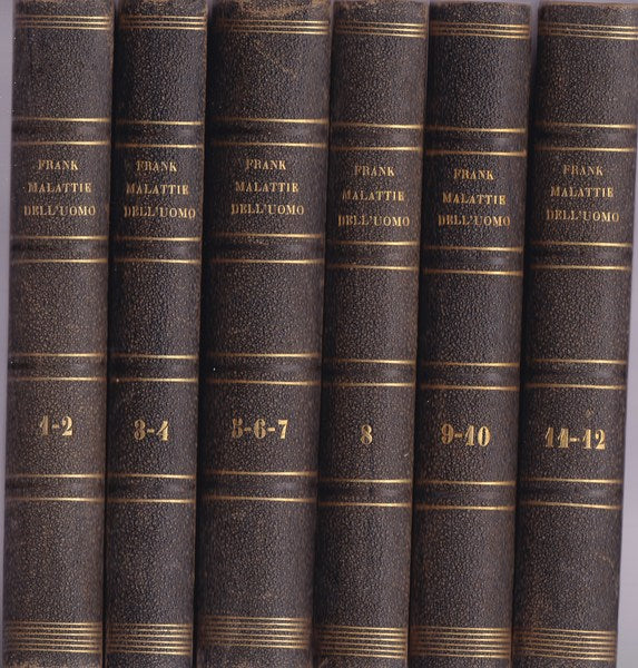 Del metodo di curare le malattie dell'uomo (6 voll.). I. II. III. IV. V. VI. - copertina