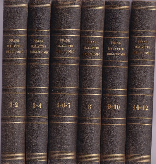 Del metodo di curare le malattie dell'uomo (6 voll.). I. II. III. IV. V. VI. - copertina