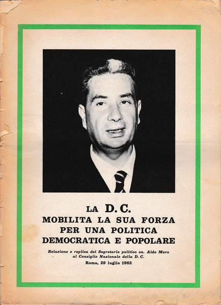 La D.C. mobilita la sua forza per una politica democratica e popolare - copertina