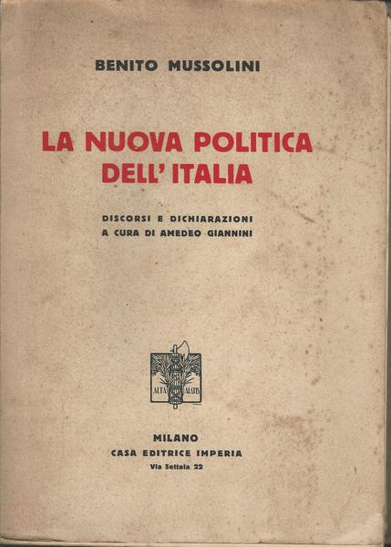 LA NUOVA POLITICA DELL'ITALIA - copertina