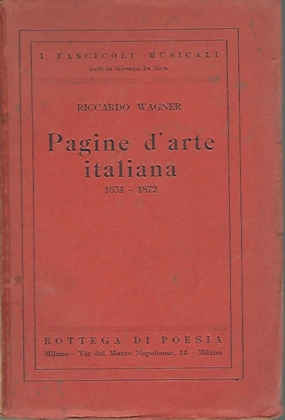PAGINE D'ARTE ITALIANA. 1834-1872 - copertina